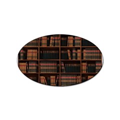 Books Bookshelf Bookcase Library Sticker (oval) by Ravend