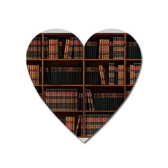 Books Bookshelf Bookcase Library Heart Magnet by Ravend