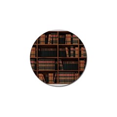 Books Bookshelf Bookcase Library Golf Ball Marker (4 Pack) by Ravend