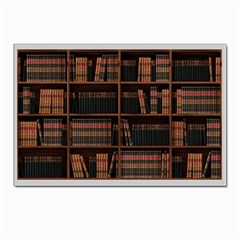 Books Bookshelf Bookcase Library Postcards 5  X 7  (pkg Of 10) by Ravend