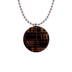 Books Bookshelf Bookcase Library 1  Button Necklace by Ravend