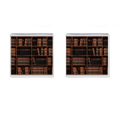 Books Bookshelf Bookcase Library Cufflinks (square) by Ravend