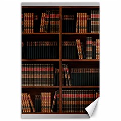 Books Bookshelf Bookcase Library Canvas 24  X 36  by Ravend