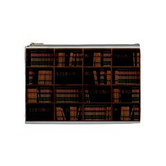 Books Bookshelf Bookcase Library Cosmetic Bag (medium) by Ravend