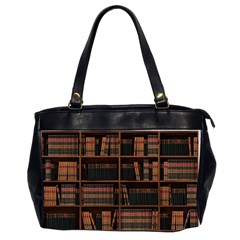 Books Bookshelf Bookcase Library Oversize Office Handbag (2 Sides) by Ravend