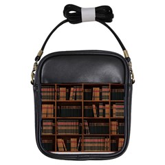 Books Bookshelf Bookcase Library Girls Sling Bag by Ravend