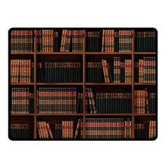 Books Bookshelf Bookcase Library One Side Fleece Blanket (small) by Ravend