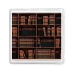 Books Bookshelf Bookcase Library Memory Card Reader (Square) Front