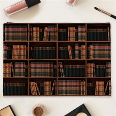 Books Bookshelf Bookcase Library Cosmetic Bag (xxl) by Ravend