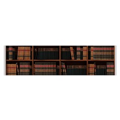 Books Bookshelf Bookcase Library Oblong Satin Scarf (16  X 60 ) by Ravend