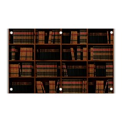 Books Bookshelf Bookcase Library Banner And Sign 5  X 3  by Ravend