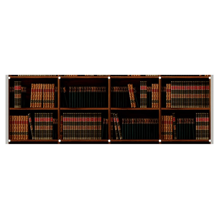 Books Bookshelf Bookcase Library Banner and Sign 12  x 4 