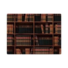 Books Bookshelf Bookcase Library One Side Premium Plush Fleece Blanket (mini) by Ravend