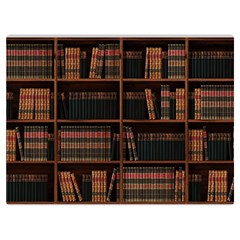 Books Bookshelf Bookcase Library One Side Premium Plush Fleece Blanket (extra Small) by Ravend