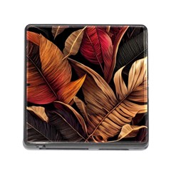 Ai Generated Leaves Tropical Palm Memory Card Reader (square 5 Slot) by Ravend