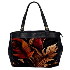 Ai Generated Leaves Tropical Palm Oversize Office Handbag by Ravend