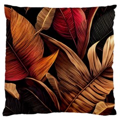 Ai Generated Leaves Tropical Palm Large Cushion Case (one Side) by Ravend