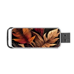 Ai Generated Leaves Tropical Palm Portable Usb Flash (one Side) by Ravend