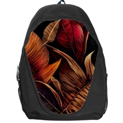 Ai Generated Leaves Tropical Palm Backpack Bag by Ravend