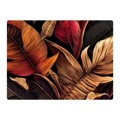 Ai Generated Leaves Tropical Palm Premium Plush Fleece Blanket (mini) by Ravend