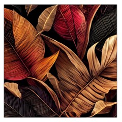 Ai Generated Leaves Tropical Palm Square Satin Scarf (36  X 36 ) by Ravend