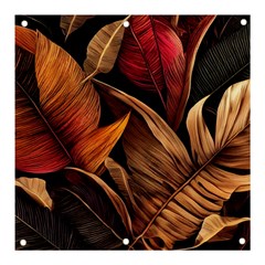 Ai Generated Leaves Tropical Palm Banner And Sign 3  X 3  by Ravend