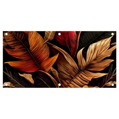 Ai Generated Leaves Tropical Palm Banner And Sign 4  X 2  by Ravend