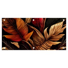 Ai Generated Leaves Tropical Palm Banner And Sign 6  X 3  by Ravend