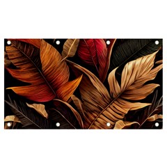 Ai Generated Leaves Tropical Palm Banner And Sign 7  X 4  by Ravend