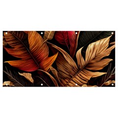 Ai Generated Leaves Tropical Palm Banner And Sign 8  X 4  by Ravend