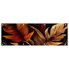 Ai Generated Leaves Tropical Palm Banner And Sign 9  X 3  by Ravend