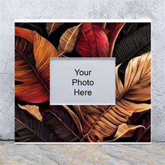 Ai Generated Leaves Tropical Palm White Wall Photo Frame 5  X 7  by Ravend