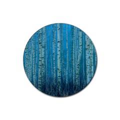 Forest Birch Nature Autumn Masuria Rubber Round Coaster (4 Pack) by Ravend