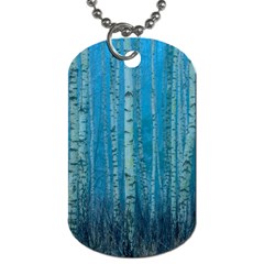 Forest Birch Nature Autumn Masuria Dog Tag (one Side) by Ravend