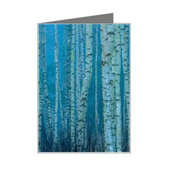 Forest Birch Nature Autumn Masuria Mini Greeting Card by Ravend