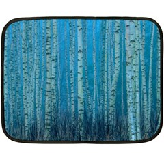 Forest Birch Nature Autumn Masuria One Side Fleece Blanket (mini) by Ravend