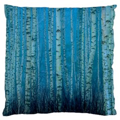 Forest Birch Nature Autumn Masuria Large Cushion Case (two Sides) by Ravend