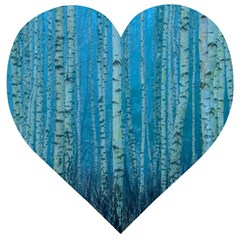 Forest Birch Nature Autumn Masuria Wooden Puzzle Heart