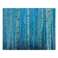 Forest Birch Nature Autumn Masuria One Side Premium Plush Fleece Blanket (large) by Ravend