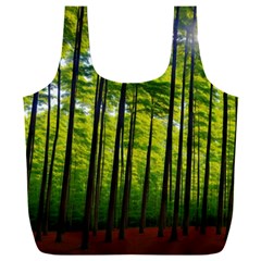 Green Forest Jungle Trees Nature Sunny Full Print Recycle Bag (xxxl) by Ravend