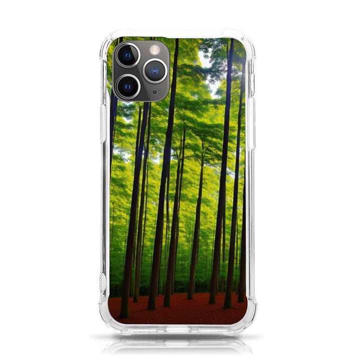 Green Forest Jungle Trees Nature Sunny iPhone 11 Pro 5.8 Inch TPU UV Print Case