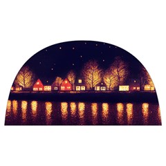 Night Houses River Bokeh Leaves Landscape Nature Anti Scalding Pot Cap by Ravend