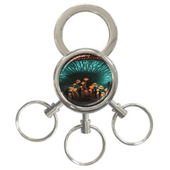 Mushroom Giant Explore 3d 3-ring Key Chain by Ravend