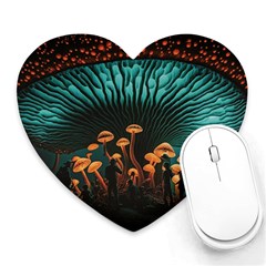 Mushroom Giant Explore 3d Heart Mousepad by Ravend