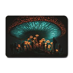 Mushroom Giant Explore 3d Small Doormat by Ravend