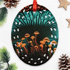 Mushroom Giant Explore 3d Oval Filigree Ornament (two Sides) by Ravend