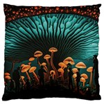 Mushroom Giant Explore 3d Large Cushion Case (One Side) Front