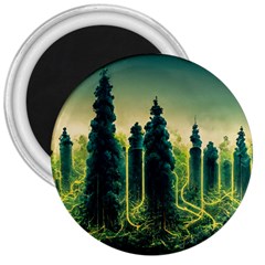 Ai Generated Soil Forest Crisis Nature 3  Magnets by Ravend