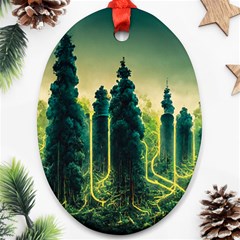 Ai Generated Soil Forest Crisis Nature Ornament (oval) by Ravend