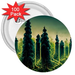 Ai Generated Soil Forest Crisis Nature 3  Buttons (100 Pack)  by Ravend